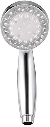 Ducha de mano Alcachofa de Ducha 7 Cambio de color LED Cabezal de ducha que brilla intensamente HandHeld Automático Solo ronda Boquilla de ahorro de agua Accesorio de baño