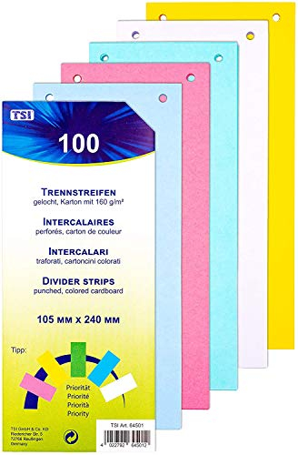 TSI 64501 Trennstreifen 200er Packung stabiler Karton, 160 g/m²