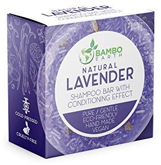 Solid Shampoo Bar And Conditioner Effect Hair Soap – Natural Shampoo Bars For Hair With Plant Based Essential Oils And Zero Waste Biodegradable Packaging (Lavender)