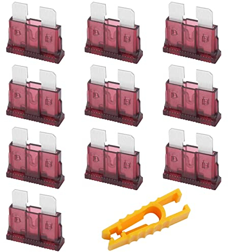 JatilEr 10 Pièces FusibiliAuto, Kit Fusibili Standard 40A per Auto/Camper/Camion/Moto/Barca