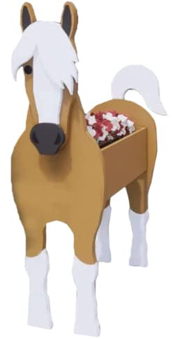 Generic Pferde-Pflanztopf, Cartoon-Tier-Blumentopf, schöner Pferde-Blumenständer aus Holz für Indoor-Outdoor-Gartendekorationen