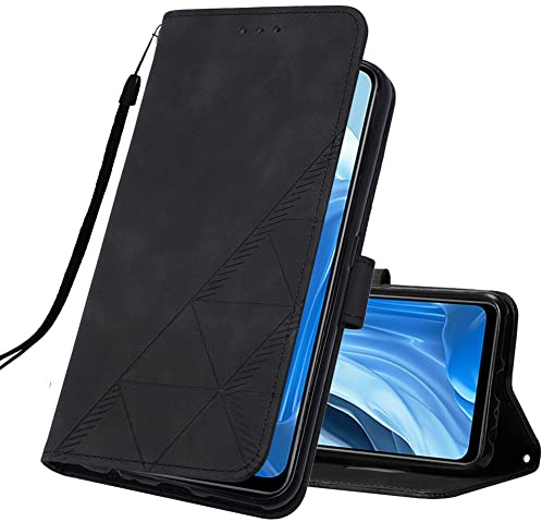 IMEIKONST Wallet Case for Samsung Galaxy Z Fold 3 5G, Premium PU Leather Magnetic Closure Credit Card Holder Flip Folio Stand Function Shockproof Cell Phone Cover for Samsung Z Fold 3 5G. Black YBS
