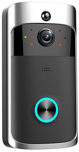 LASIEYO Wireless Video Doorbell, WiFi Smart Wireless Video Doorbell Security Camera with 2 Way Audio/Night Vision/PIR Motion Detection for Home