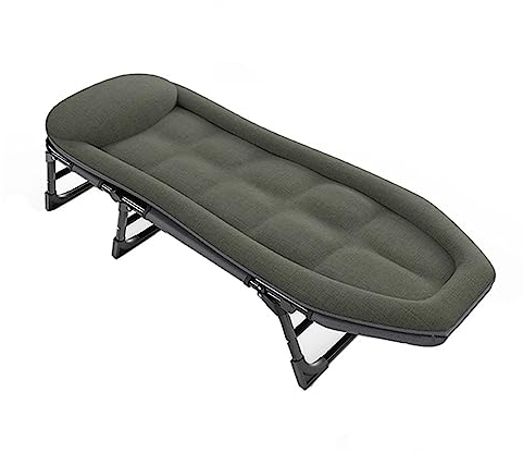 BradOc Karpfenliege Klappbar Liegestuhl, Feldbett Karpfenliege Campingbett, Bein Liege Sonnenliege mit Matratze, Campingliege Gartenliege Liege für Reisen Strand Garten Patio Camping,Grün