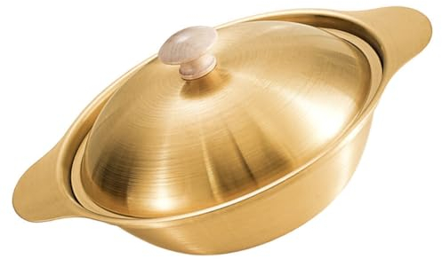 BESTonZON Ramen Topf Induktion Kochtopf Edelstahl Nudeltopf Hot Pot Topf Gold Wokpfanne Bratpfanne Antihaft Grill Pfanne Stielkasserolle Induktion Herd Kochfeld E Gasherd Topfset