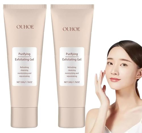 TTYRBF – 2 stycken rengöringsgelé, ansikte och kropp exfolierande gel för alla hudtyper, rengöringskräm, Puri