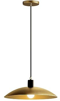 Ling Xiang Lampe à Suspension, et Lustre de Style Simple, Lampe à Suspension à tête Unique E27, luminaires en métal de Soucoupe Volante, Lampe Suspendue de l'îlot de Cuisine du Salon.(30cm)