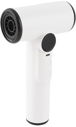Sladdlös Hårfön, Bärbar Trådlös Fön, USB-uppladdningsbar Varmlufttork, 3 Hastigheter och 3 Temp med HD-skärm, Blåsning med Låg ljudnivå för Tangentbordsrengöring för Hemresor