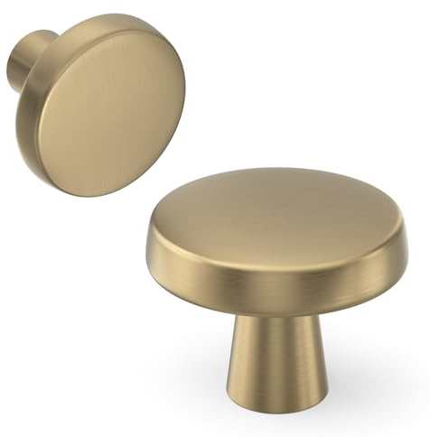 Goldenwarm 5 Pack Champagne Bronze Cabinet Knobs Drawer Knobs Single Hole Cabinet Handles, Cupboard Door Knobs Champagne Bronze Kitchen Door Knobs