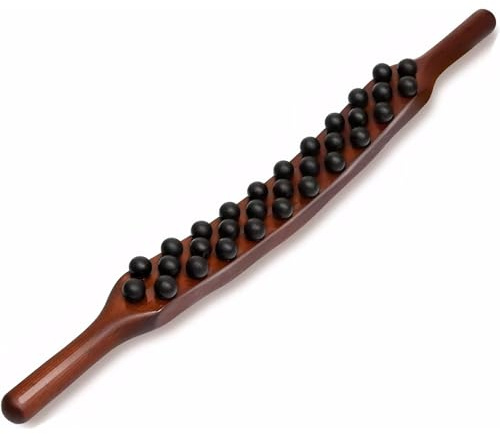 Outils de Massage en Bois 31 - Masseur de Cellulite Ergonomique Avec Poignée - Perle de Massage Polyvalent Poli Pour le Corps Complet Guasha