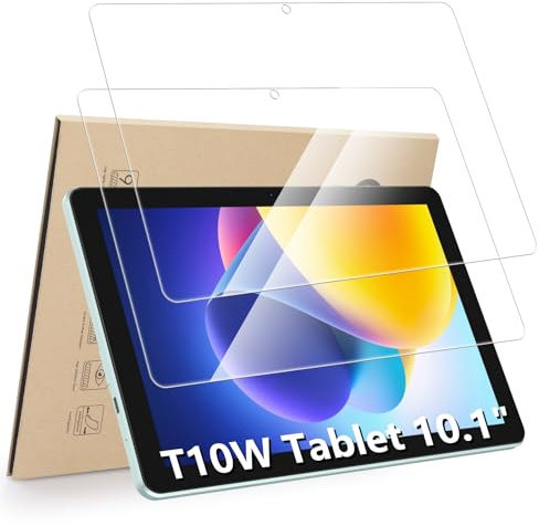 Hianjoo 2 Pack Screen Protector Compatible with DOOGEE T10W Tablet 10.1 Inch, Tempered Glass Film Easy Installation [Scratch Resistant]