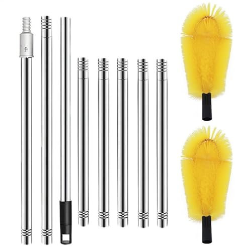 Gutter Cleaning Hose | Flexible Brush Head Gutter Cleaner - Long Lasting Safe Gutter Cleaning for Dirt Leaves Twigs Rocks