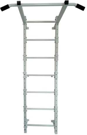 Sprossenwand Kletterwand Klimmzugstange Hantelbank Weiß 3 tlg Set