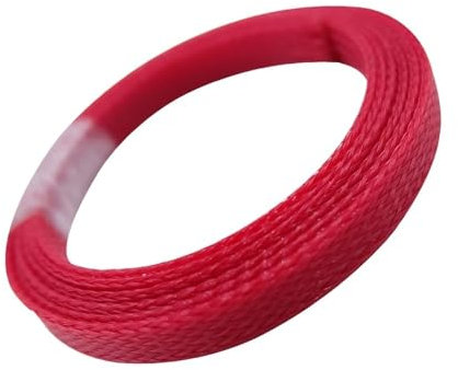 Guaina per cavi espandibile in PET 3/4/6/8/10/12/14 mm guaina avvolgente in filo di protezione isolata ad alta densità (rosso, 8 MM_5 m)