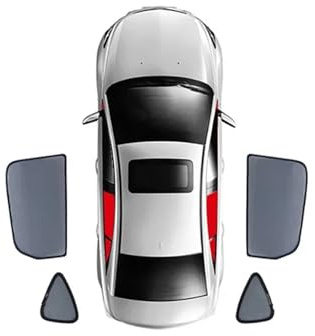 DZSCHUNLUSM Auto Sonnenblende Für VW Für Golf 6 Für Variant Für Golf6 2009-2014 Auto-Sonnenschutzvisier Vorne Hinten Seitenfenster Sonnenschutz Seitenscheibe Sonnenschutz(Rear Triangular)