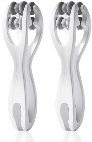 2 Pièces Rouleaux de Massage des Doigts et des Mains, Rouleau de Massage des Mains Double Face, Masseur de Rouleau de Doigt, Rouleau de Doigt Domestique pour Muscle Détente, Arthrite, Gris
