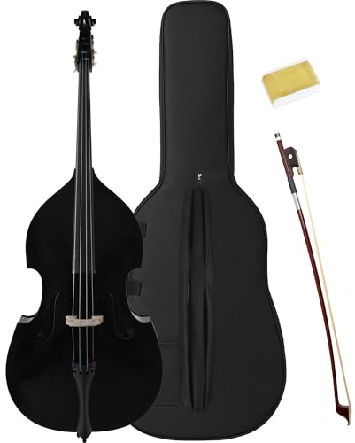 Classic Cantabile DBP-120BK 3/4 Contrabbasso set: tavola in abete laminato, fondo e fasce in acero laminato; arco e tastiera in palissandro; puntale regolabile; borsa e colofonia incluse