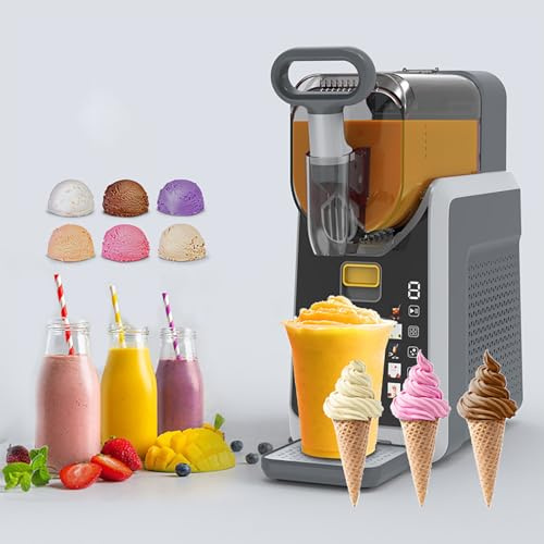 Commercial Slushie Machine For Home Use – Frozen Drink Maker With Fast Cooling, Auto Cleaning, 2L 5 Preset Programs For Smoothies, Milkshakes, Slush & Frozen Yogurt(Size:220V-240V,Color:Black)