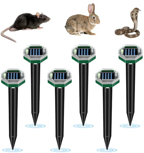 ​​YiTePeDo Répulsif à Taupes Solaire - 6X Répulsif Ultrason Anti-Taupe IP65 Étanche - Éloigne Taupes & Campagnols du Jardin - Répulsif Solaire Écologique pour Pelouse, Potager & Terrasse​