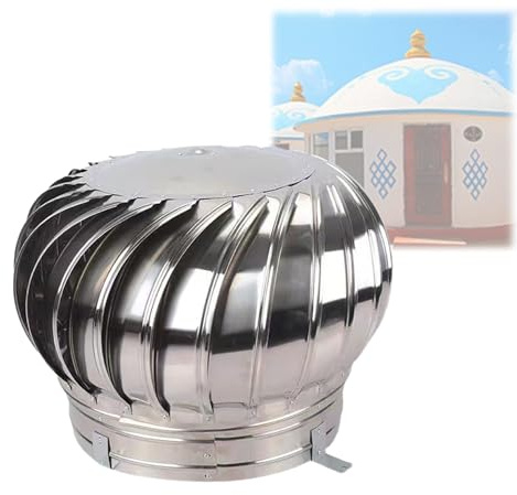 LWJSOCP Comignolo, Comignolo per Tutte Le Stagioni, Cappuccio per Camino Rotante in Acciaio Inox 304, Migliora l'aria e la Ventilazione Interna, per Case, fabbriche, soffitte e fattorie (Dimensioni: