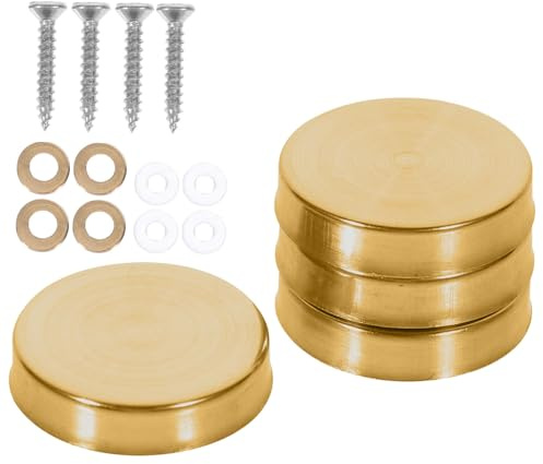 Homoyoyo Capuchons Décoratifs en Acier Inoxydable Or 22mm pour Support de Miroir Clous Publicitaires Résistants aux Rayures et Fixation Murale pour Boutiques et Entreprises, Lot de 20