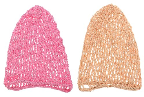 NIYANGLE 2 Stück Elastische Haarnetze für Frauen Maschen Netzgewebe Haarhaube zum Schlafen Leicht zum Langes Haar