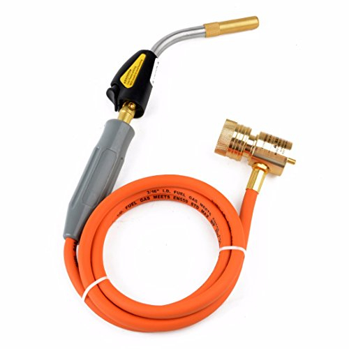 Torche turbo à allumage automatique avec tuyau à souder au propane torche de soudage pour plomberie, climatisation, chauffage
