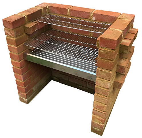 SunshineBBQs DIY Brick BBQ Kit 67cm x 40cm - Heavy Duty 6mm Stainless Steel Cooking & Warming Grill