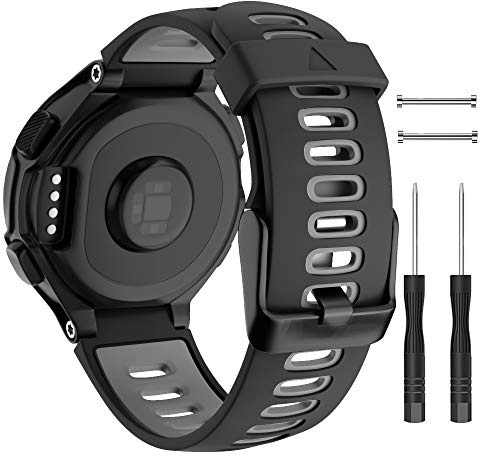 ISABAKE Klockarmband för Garmin Forerunner 735XT/235, Silikonrem för Forerunner 220/230 235Lite 620/630, Approach S20 S5 S6