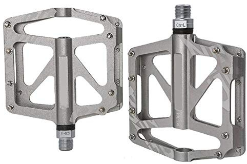 Asudaro Bicycle Pedals Metal Ultralight Mountain Bike Pedals Road Bike Pedals 9/16 Inch Aluminium Alloy MTB Pedals with 3 Sealed Bearings Non-Slip Trekking Pedals Platform Pedals