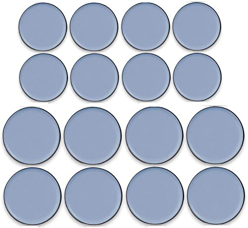 16 pezzi Gomme piedini sedie Scivoli per Mobili in Teflon Piedini per divani e sedie Autoadesivi in Teflon per Mobili Cuscinetti Proteggere Parquet, 8x 25mm, 8x 30mm