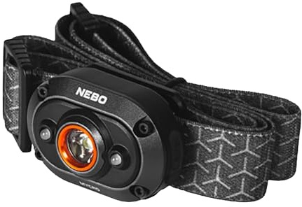 NEBO MYCRO - Torcia frontale - Lampada frontale ricaricabile e lampada a cappuccio per runner - Con cinghia per attività all'aperto, corsa e sport, resistente all'acqua - 400 lumen