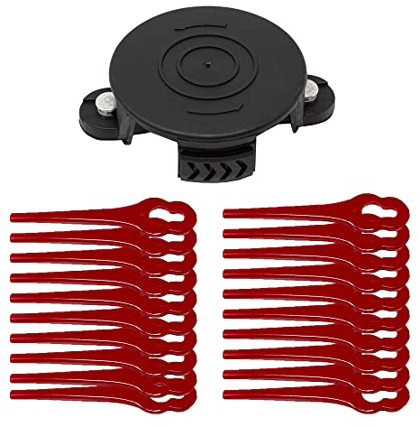 Disco de corte con soporte de cuchilla y 20 cuchillas de plástico/nailon para cortacésped Grizzly Tools, batería CT2000, Sense, cortadora de bordes de césped, cortadora de bordes