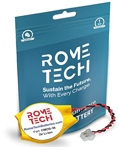 Rome Tech CMOS BIOS Battery for Dell Venue 11 Pro 5130 7130 7139 7140 - Laptop Backup RTC CR1220 Battery CMOS with 2 Wire Cable
