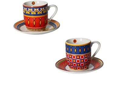 BRANDANI TAZZINA CAFFE MIAMI SET 2 PZ PORCELLANA