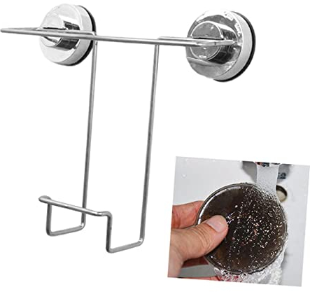 HOMSFOU Edelstahl Zeitschriftenhalter Mit Saugnapf Wandmontage Ohne Bohren Für Badezimmer Und Toilette Modernes Design Für Magazine Und Zeitungen