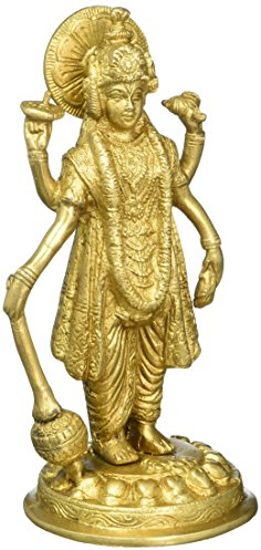 Aakrati Devyom Statue Lord Vishnu Holding Club Messing Statue