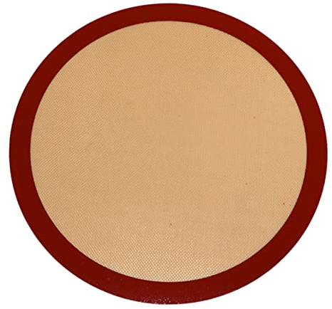 Lurrose Silicone Baking Pad 12-Inch Round Oven Mat Parchment Paper Multi-Use for Grilling Roasting Baking