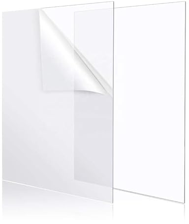 Alison Kingsgate Clear Acrylic Sheet 40x30cm - 1.2mm Transparent Sheets for Picture Frame 40 x 30 CM (15.7 x 11.8) Acrylic Perspex Replacement Sheet, Display Projects, Painting