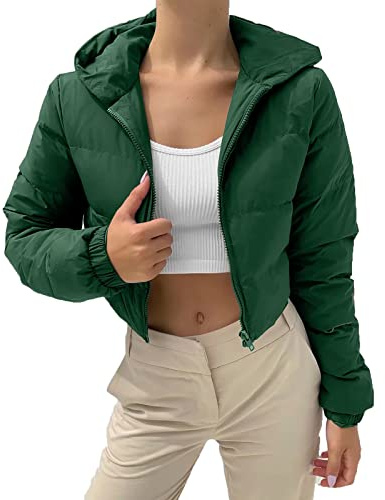 Piumino Corto Donna Invernale Lucida Colore Puro Con Cerniera Colletto In Piedi a Maniche Lunghe Giubbotto Piumino Moda Cardigan Autunno Inverno Comoda Morbide Cappotto Casual Giacca Leggeri Tops