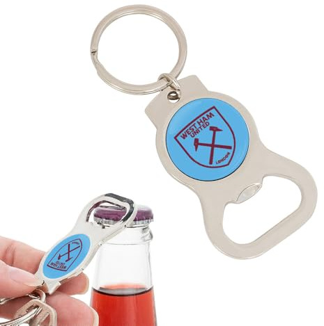 Desert Cactus West Ham United Bottle Opener Hammers Football Club Soccer Keychain for Car Keys and Sports Fan Gear (Silver Bottle B)