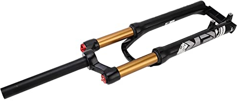 JEOZBM MTB-Luftfedergabel, 26-Zoll-120-mm-Fahrrad-Luftfedergabel, Manuelle Lockout-Mountainbike-Vorderradgabel Aus Aluminiumlegierung mit Geradem Gabelschaft