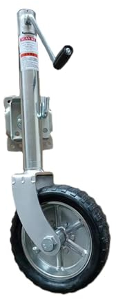 QICBYING Schweres AnhäNger Rad - StüTzrad Trailer Bugrad,Teleskop-StüTzrad, Klappbarer AnhäNger Heber/Drehbarer AnhäNgerheber Mit 10-Zoll-RäDern/10,2-Zoll-Hub/2000 Pfund/AnhäNger Automatik StüTzrad