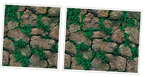 UKCOCO Papel Pintado Adhesivo Mural Ladrillo Piedra Efecto Rústico Pvc Para Salón Dormitorio Cocina Decoración Pared