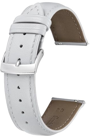 BINLUN Leder Uhrenarmband 22mm 21mm 20mm 19mm 18mm 16mm 14mm 12mm Mehrfarbige Uhrenarmbänder für Damen Herren Ersatz Schnellverschluss Lederarmband Uhren Armband