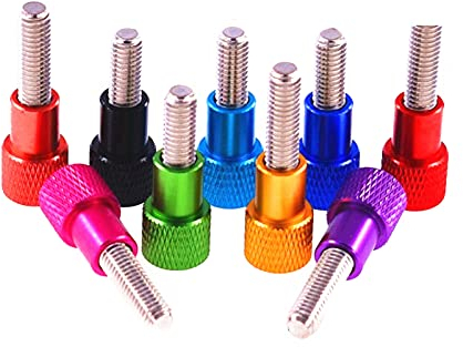 Handdrehschraube, Rändelmuttern5 Stück Aluminium Rändelschraube M6 Aluminium Rändelkopf Edelstahl Handschraube M6X50 Silber (Farbe: M6x15, Größe: Einfarbig)