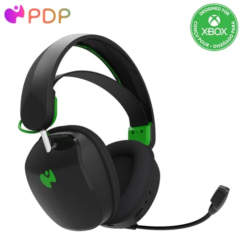 PDP Phantom Air Dual-Mode Wireless Gaming Headset for Xbox Series X|S, Xbox One, PC - Bluetooth, Rechargeable 35-Hour Battery, 50mm Drivers, On-Ear Headphone Controls, Officially Licensed: Black