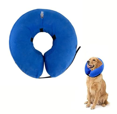 Voarge Pet Inflatable Colla, Pet Protective For Cats And Dogs, Pet Collar Cone For Recovery After Injuries, Prevent Dogs from Biting & Scratching, Adjustable Buckle (S)