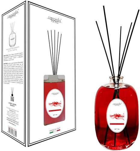 Camomilla Torino Diffusore a Bastoncini 700 ml. Linea Stone Rosso Imperiale