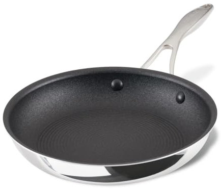 Circulon Scratch Defense Stainless Steel Frying Pan with Extreme Non Stick: 22cm Induction Frying Pan, All Hob Suitable